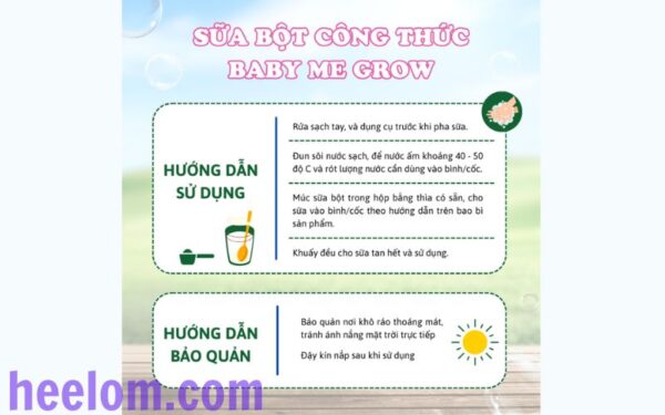 Sữa bột BabyMe Grow được phát triển với công thức tiên tiến