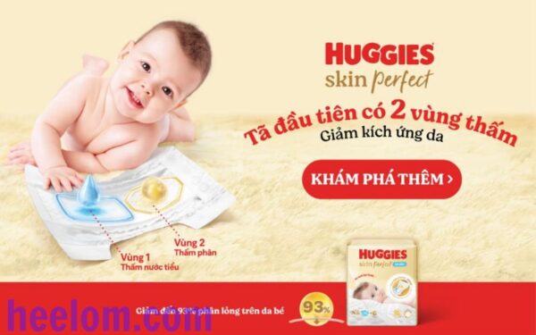 tã dán Huggies Skin Perfect giúp bé yêu có những giấc ngủ ngon hơn mà không bị gián đoạn bởi cảm giác ẩm ướt hay khó chị